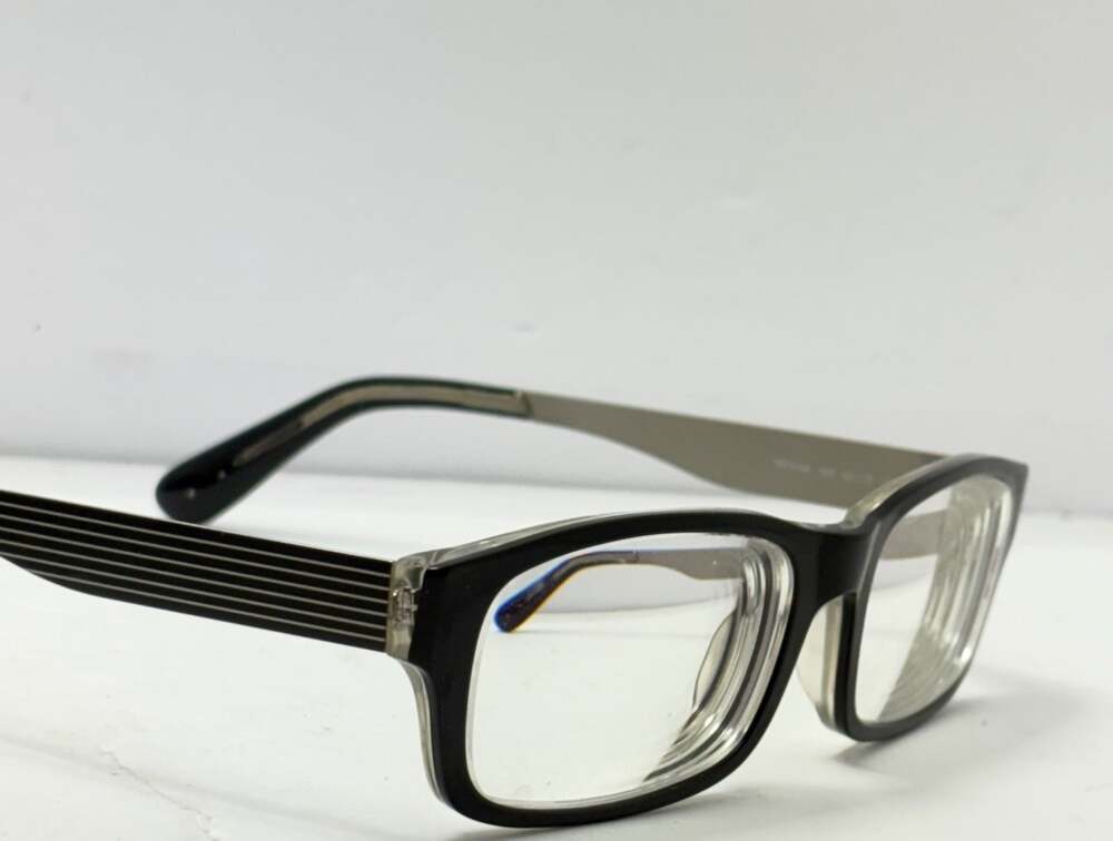 Tom Ford TF5164 003 Unisex Eyeglasses Black Striped Gunmetal Designer Frames